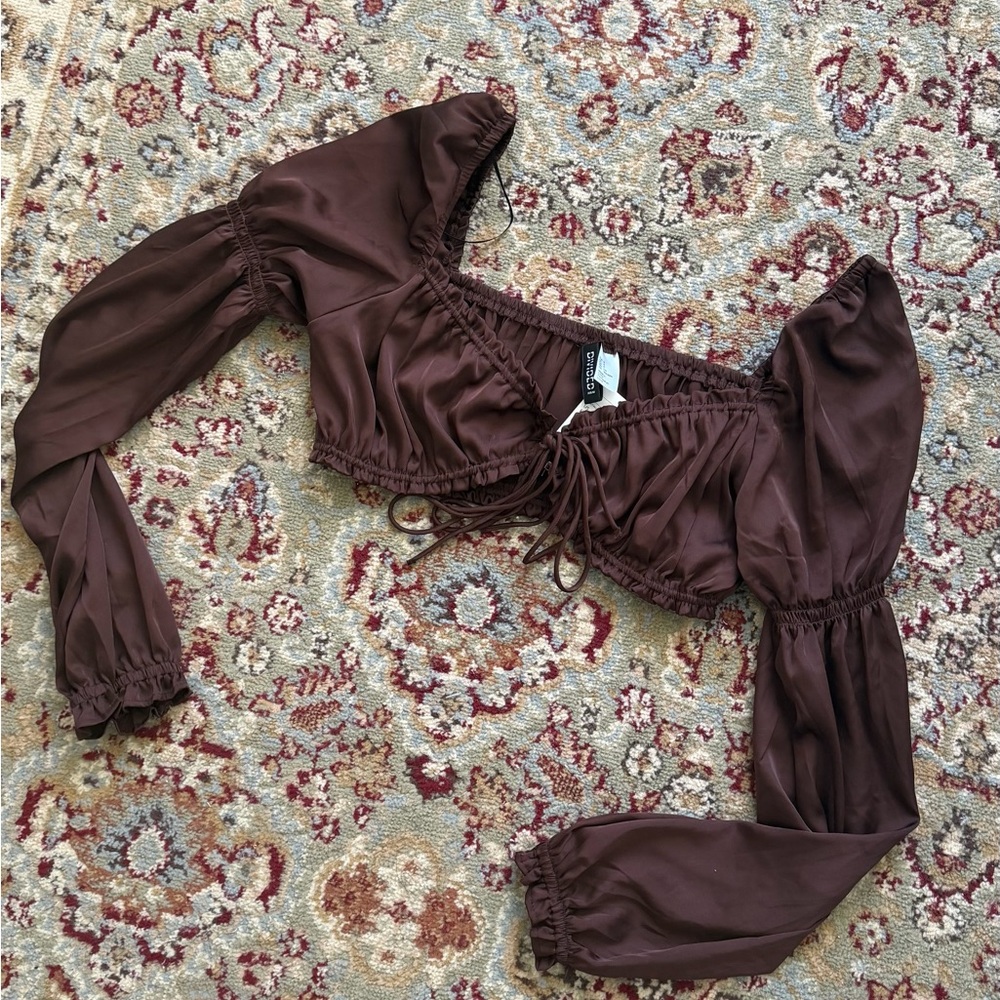Brown Crop Top